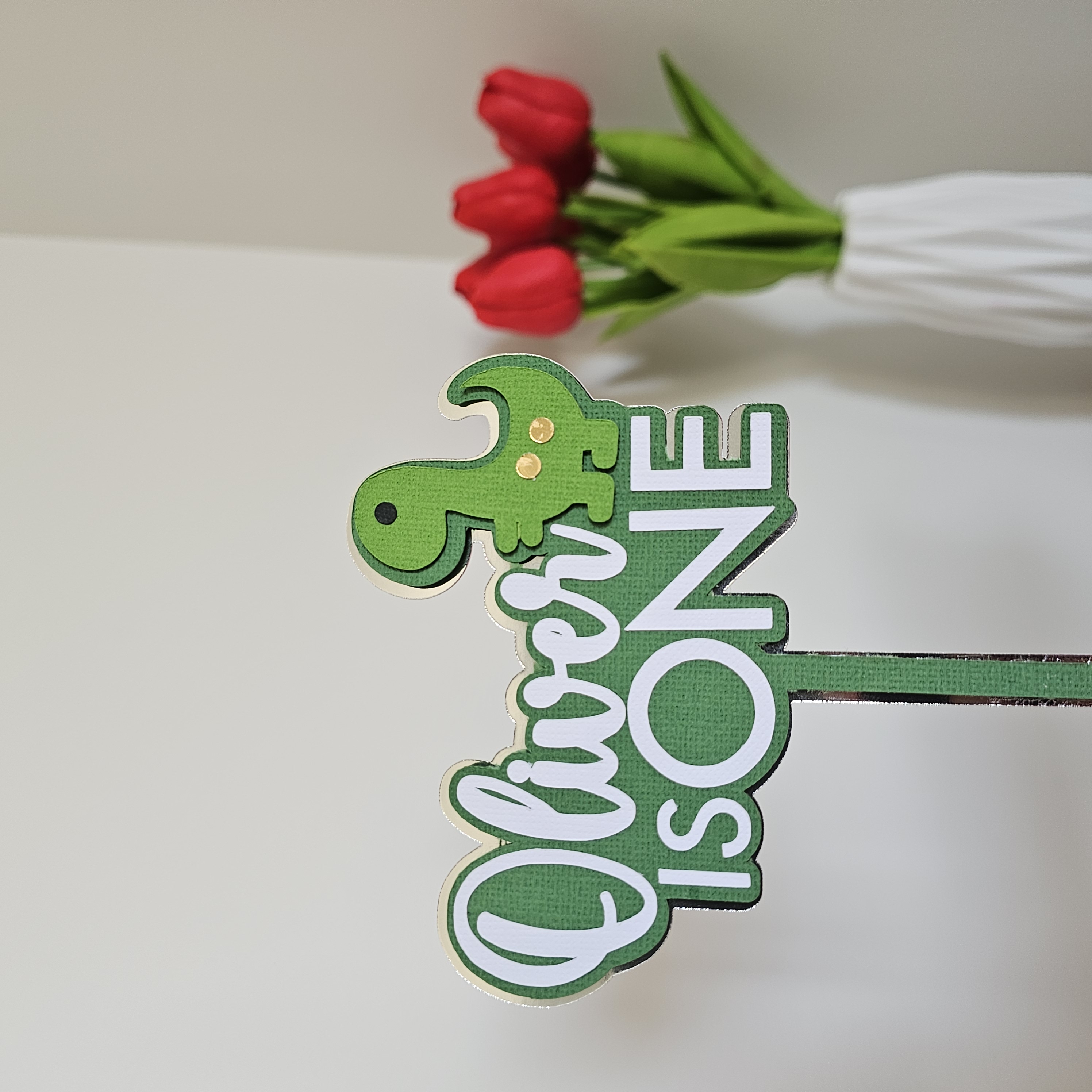 Personalised Dinosaur Cake Topper