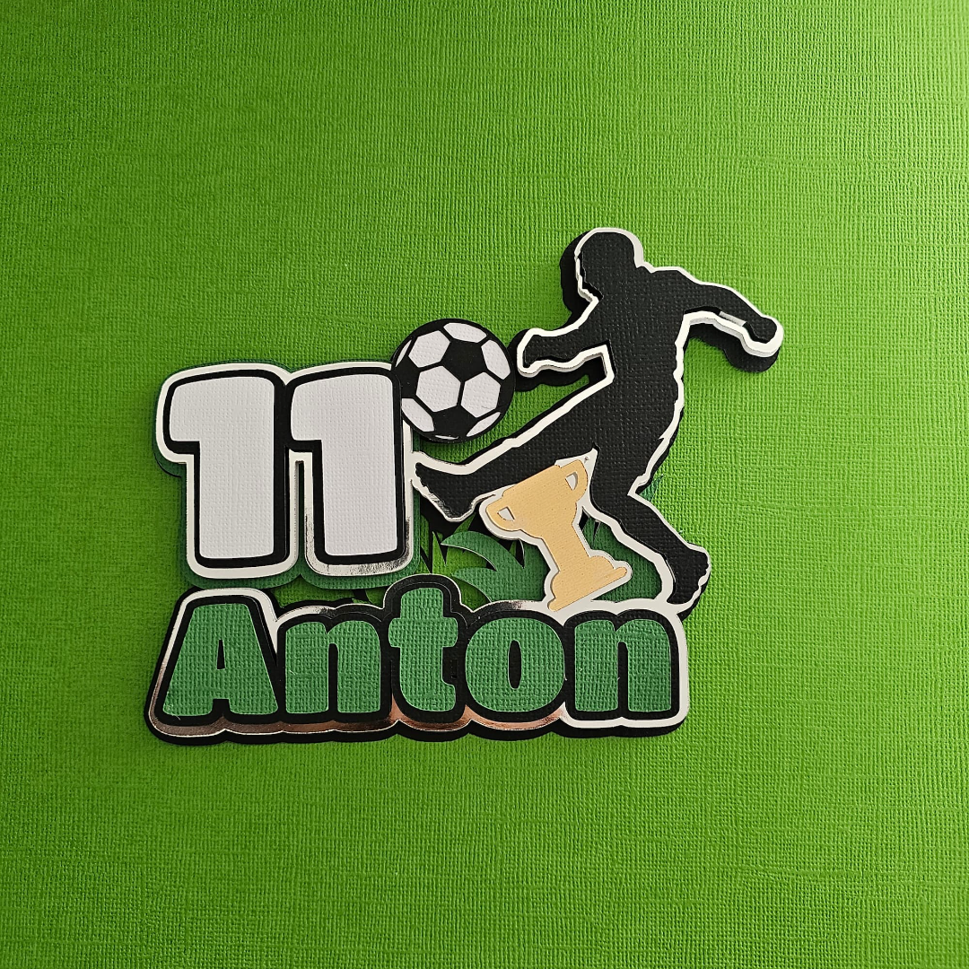 Personalised Soccer Cake Topper — image 2