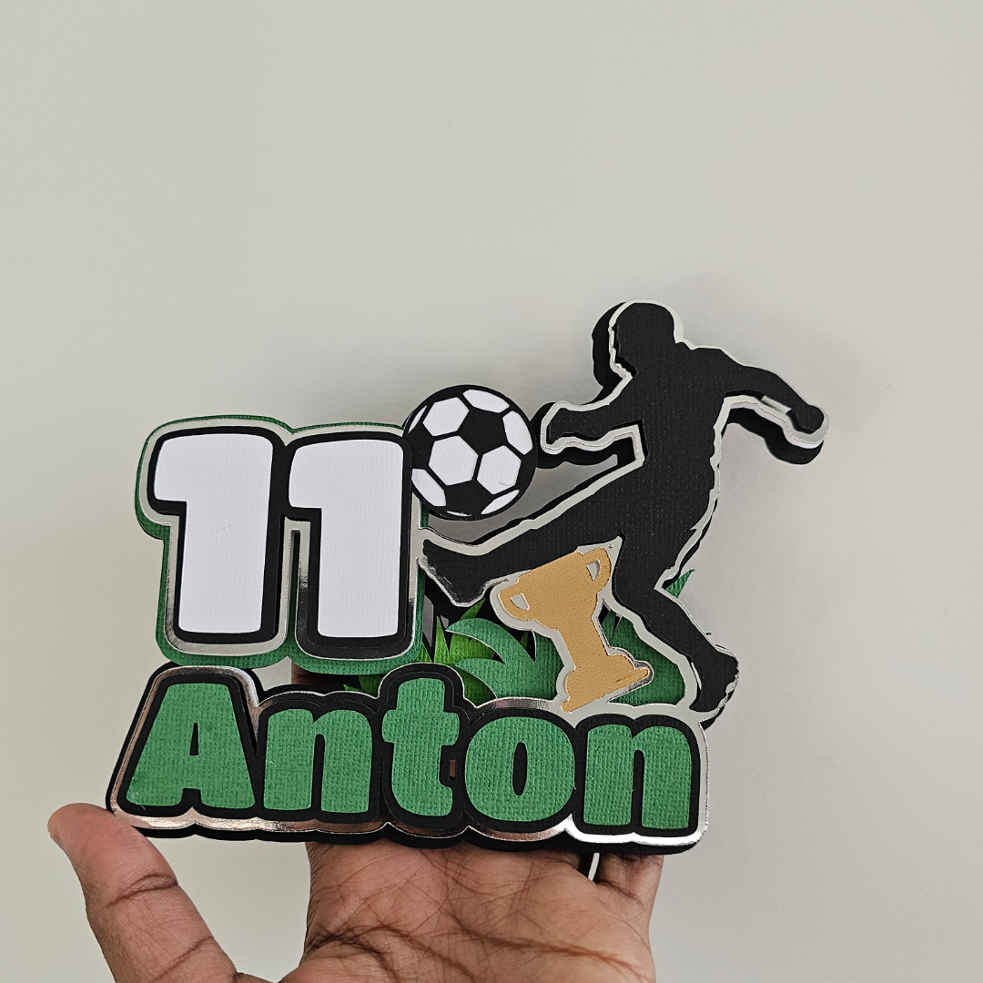 Personalised Soccer Cake Topper