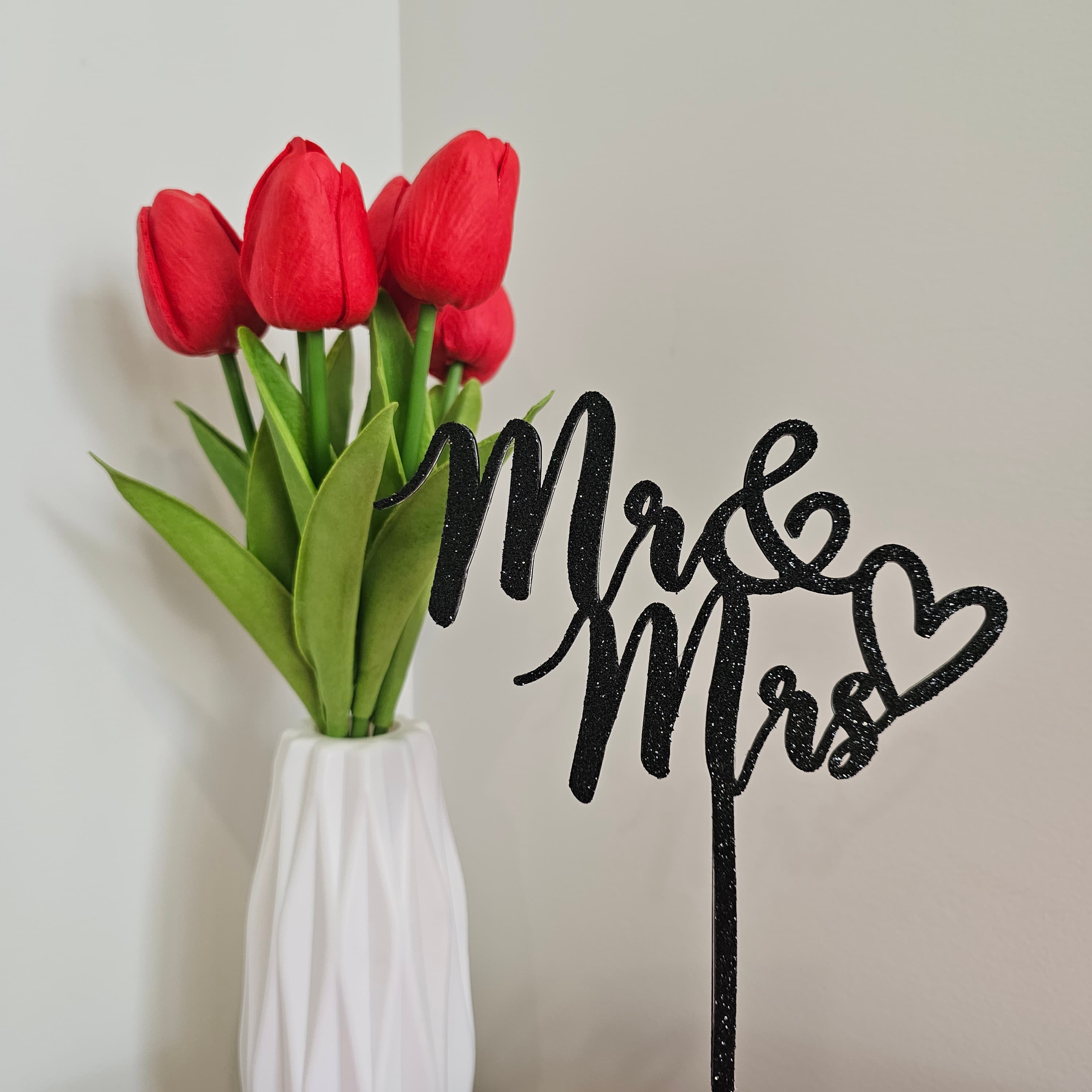Mr & Mrs Wedding Cake Topper
