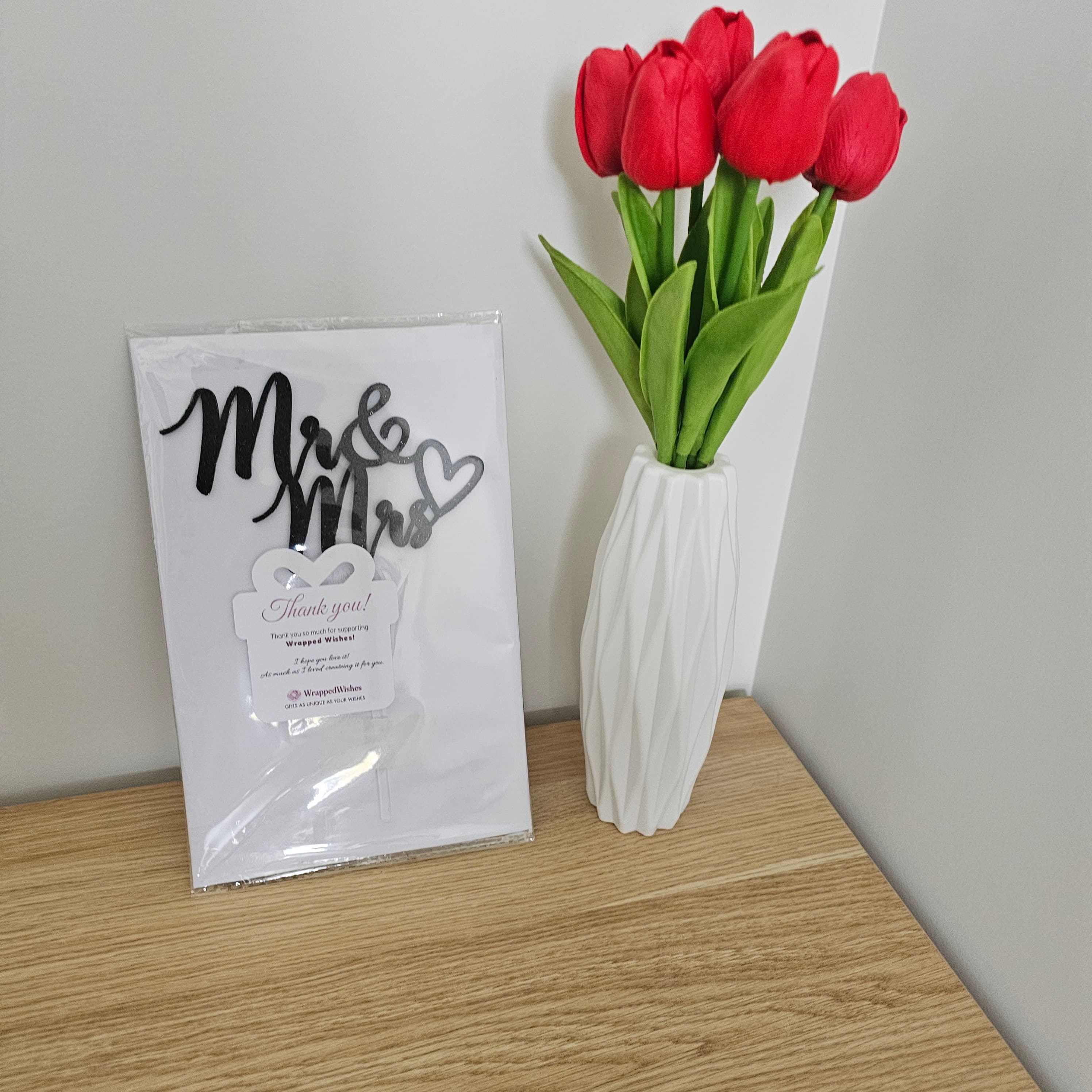 Mr & Mrs Wedding Cake Topper — image 2